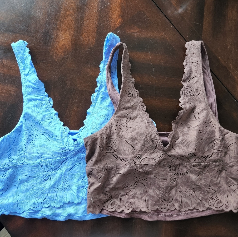NWOT Bundle Aerie Best Holiday Lace Longline Bralettes